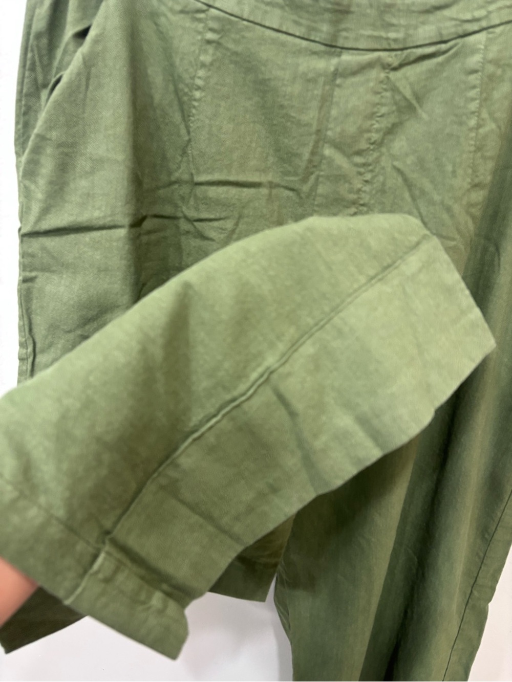 Kut From The Kloth Pull On Wide Leg Linen Blend Green Pants Women’s Size Large - Picture 5 of 12